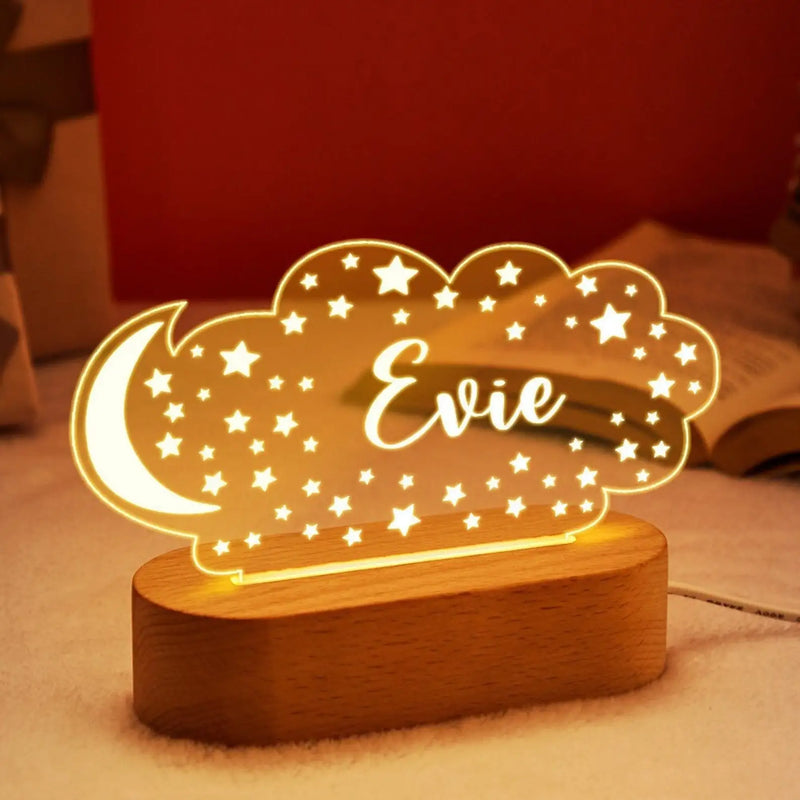 Custom Baby Kids USB Night Light - Personalized Name Lamp for Nursery & Home Decoration