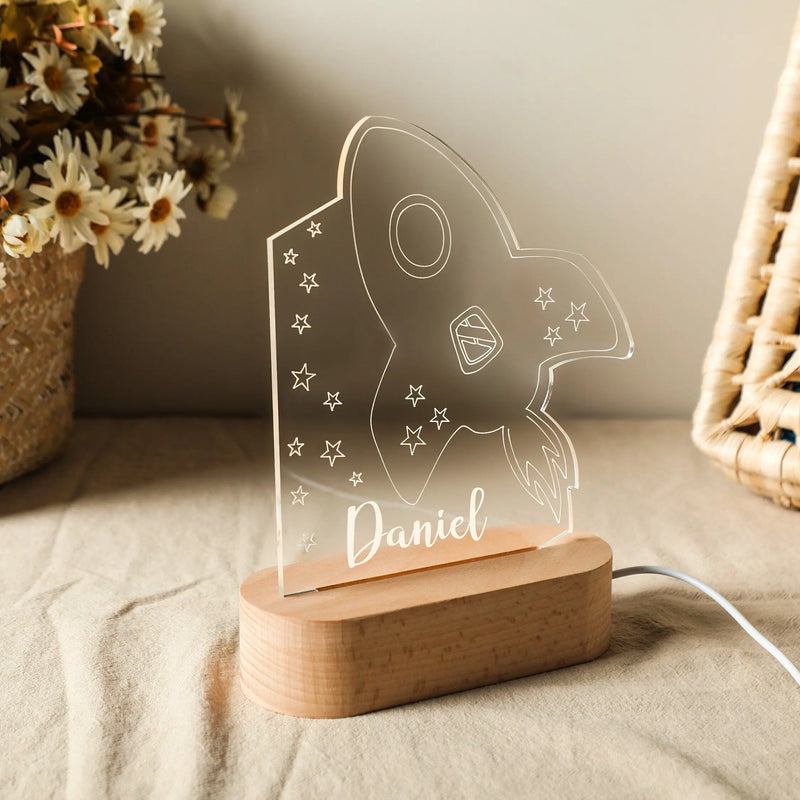 Custom Baby Kids USB Night Light - Personalized Name Lamp for Nursery & Home Decoration