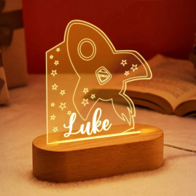 Custom Baby Kids USB Night Light - Personalized Name Lamp for Nursery & Home Decoration