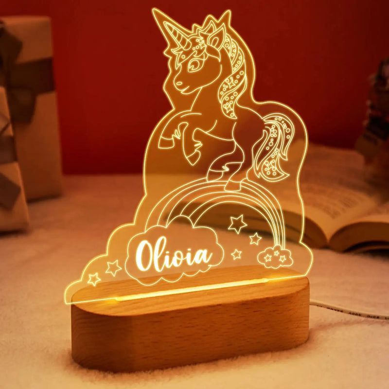 Custom Baby Kids USB Night Light - Personalized Name Lamp for Nursery & Home Decoration