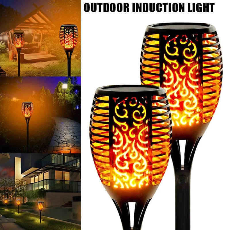 33/96 LED Outdoor Solar Flame Lamp Torch Light – Flicker Lights for Terrace & Garden Decor