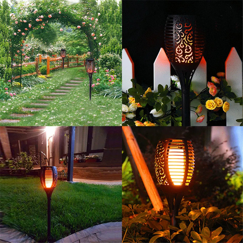 33/96 LED Outdoor Solar Flame Lamp Torch Light – Flicker Lights for Terrace & Garden Decor