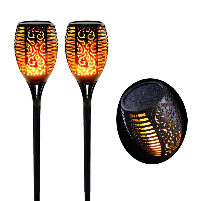 33/96 LED Outdoor Solar Flame Lamp Torch Light – Flicker Lights for Terrace & Garden Decor