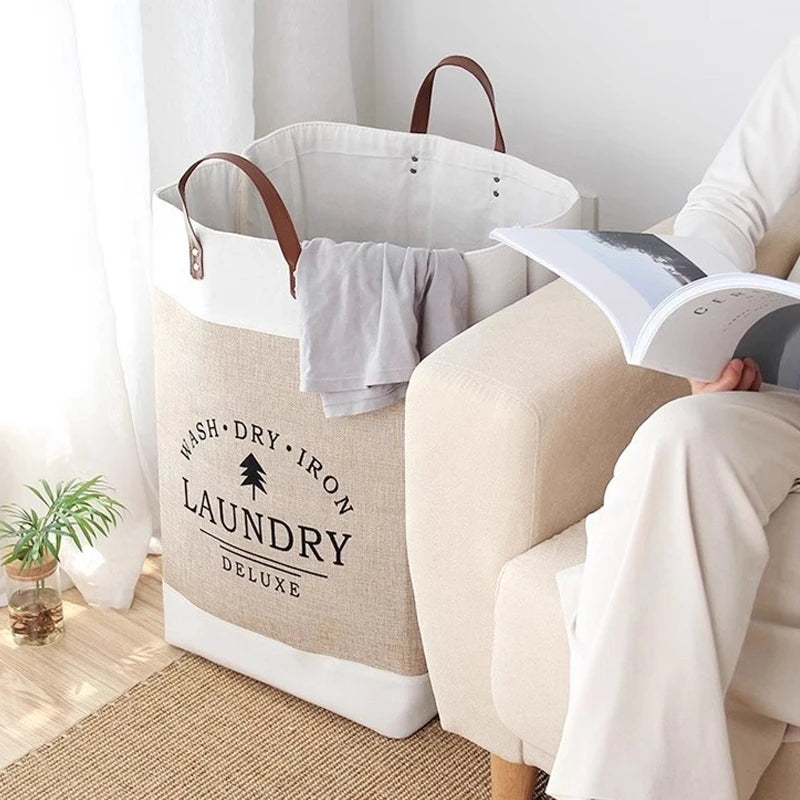 Large Laundry Storage Basket With Handles 