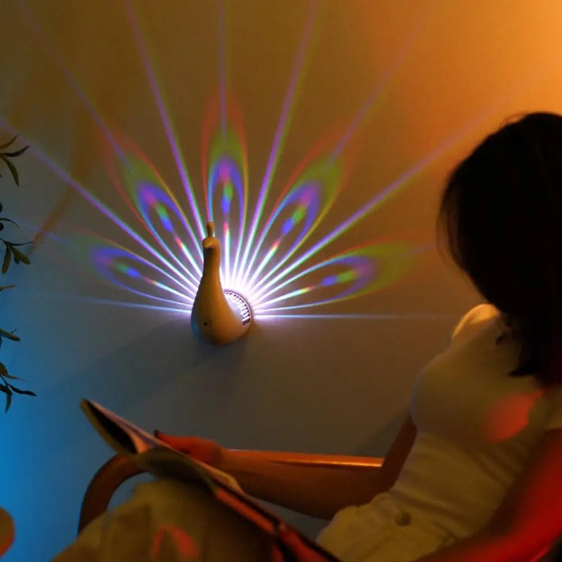 Peacock Projector Lamp – Remote Control Night Light