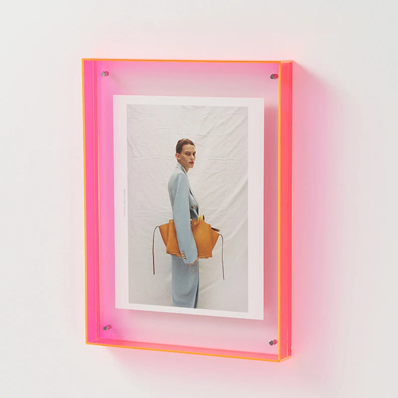 Ins Style Acrylic Photo Frame – Modern Colorful Transparent Design