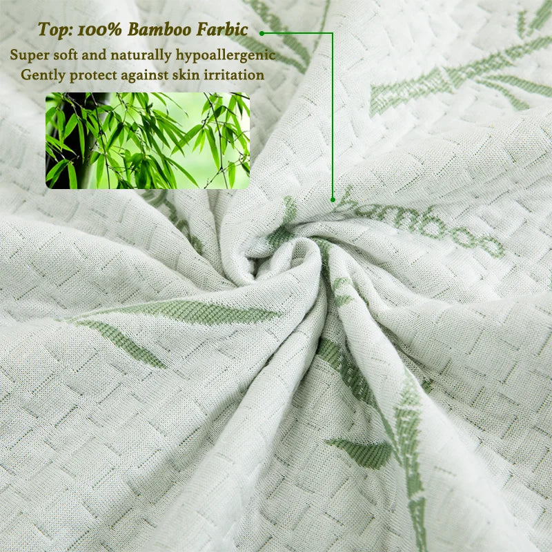 Waterproof Bamboo Mattress Cover (Without Pillowcase), Cooling & Breathable Fitted Bed Sheet