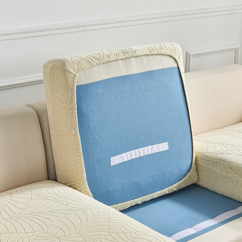 Waterproof Sofa Seat Cushion Cover - Adjustable and Removable Furniture Protector