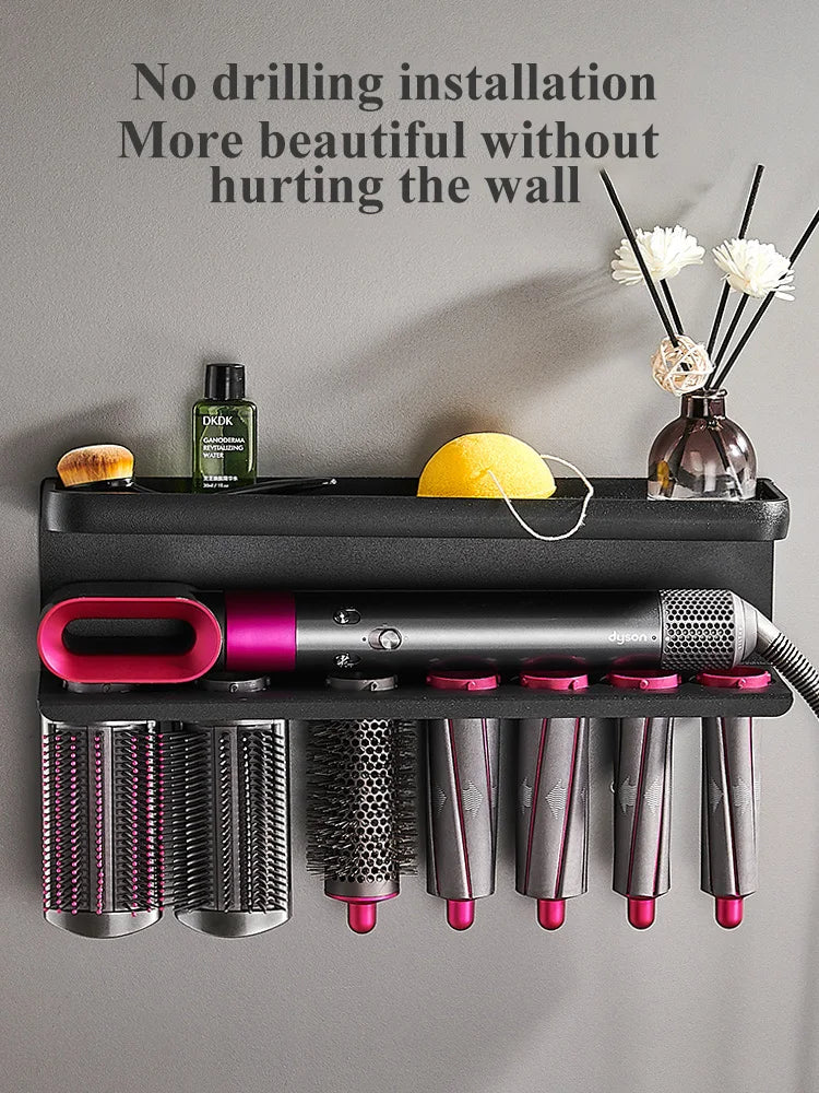 Hairdryer Holder Wall Mount Suitable For Dyson Airwrap Shelf Dryer Holder Storage Rack