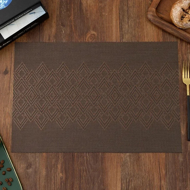 PVC Woven Placemats - Durable & Heat Resistant Dining Table Placemats