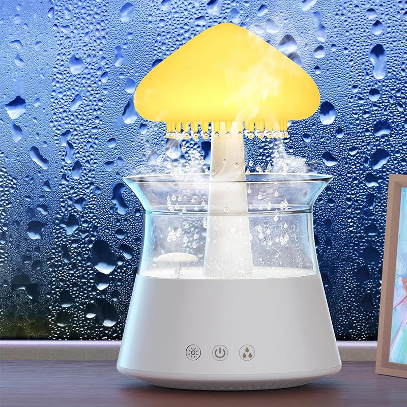 Zen Rain Cloud Air Humidifier with Mood Lighting & Aroma Diffuser