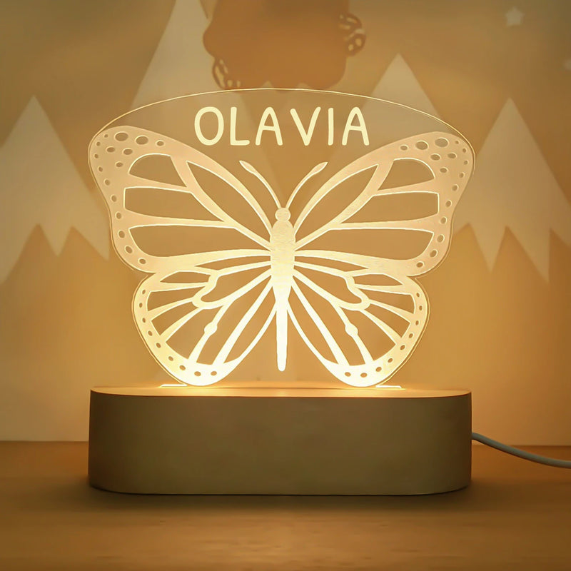 Custom Baby Kids USB Night Light - Personalized Name Lamp for Nursery & Home Decoration