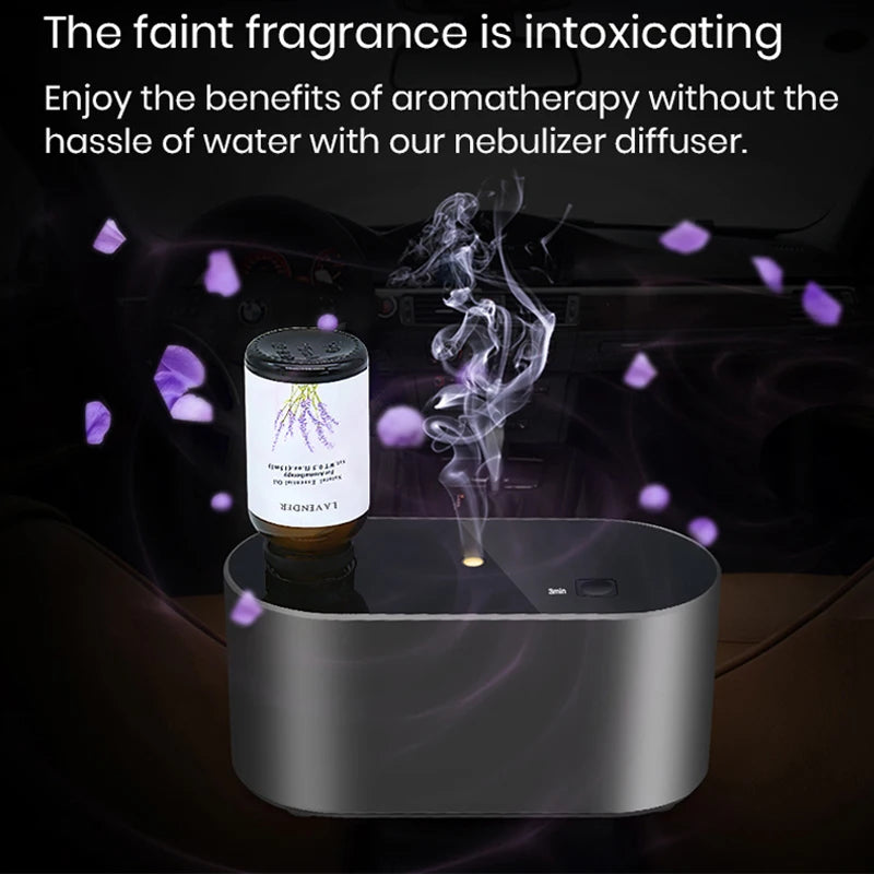 Waterless Aroma Diffuser Nebulizer - Silent Electric Essential Oil Diffuser for Home and Office