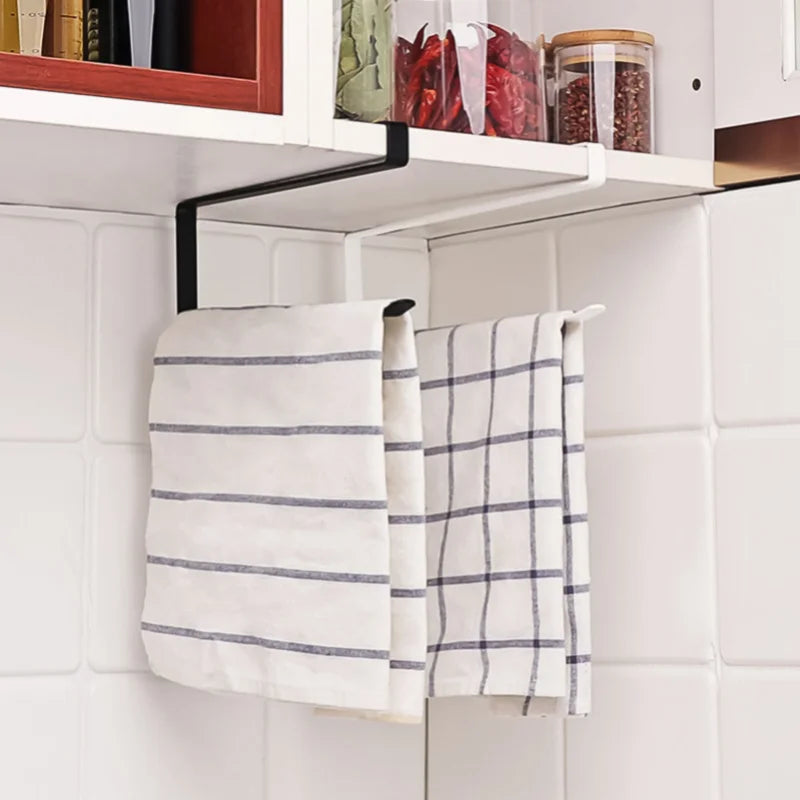 Perforation-free Hanging Storage Rack Kitchen Paper Towel Rack Cabinet Paper Rack Plastic Wrap Rack