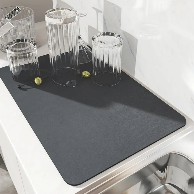 Home Kitchen Soft Diatomite Absorbent Quick-Drying Draining Mat - Multi-Purpose Table Mat