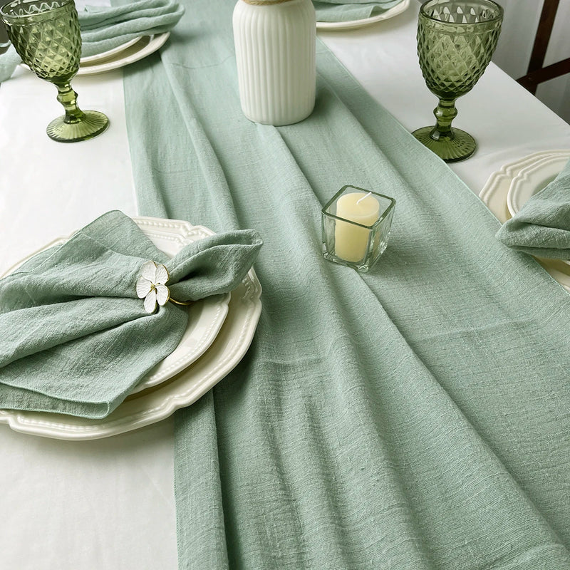 Set of 6 Cotton Cloth Napkins Gauze 30x30cm Fabric for Decor Everyday Use Dinner Table Napkin