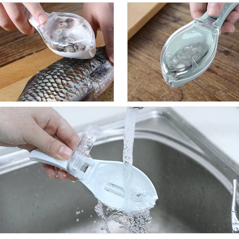 Fish Scales Graters Scraper Fish Cleaning Tool Scraping Scales Device Cover Home Kitchen Cooking