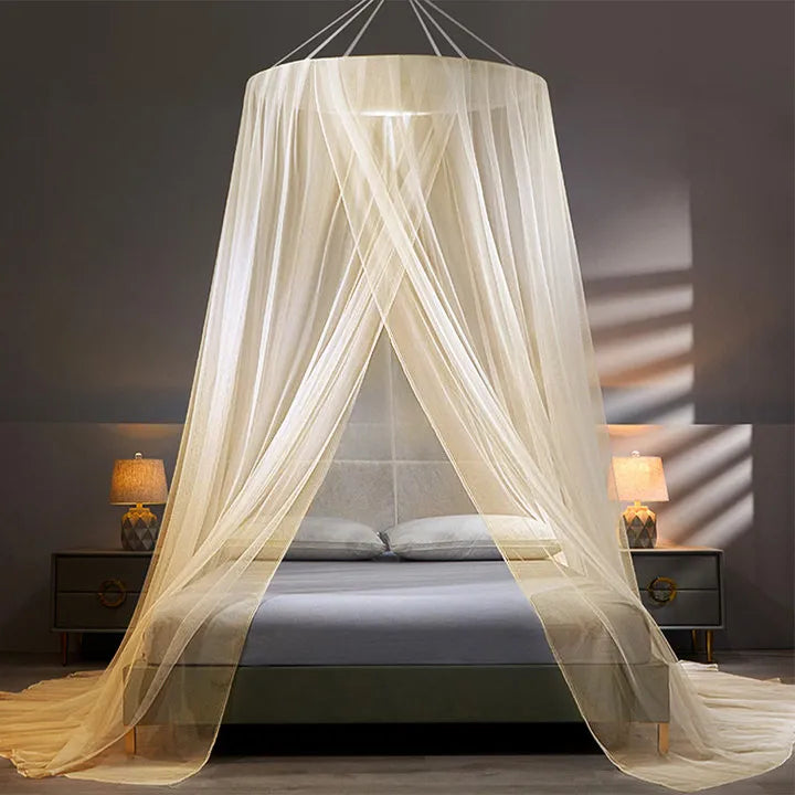 Mosquito Net Window for Double Bed Fabric Folding Tent Bed Curtain Extendable Anti Mosquito Tent