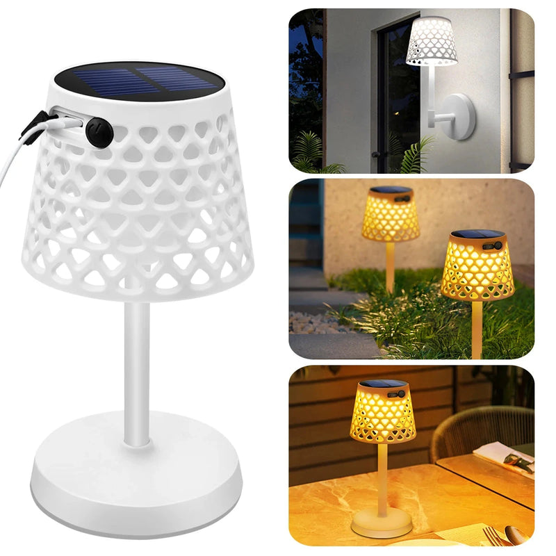 LED Solar Table Lamp - Waterproof 3-Way Installation Portable Table Lamp