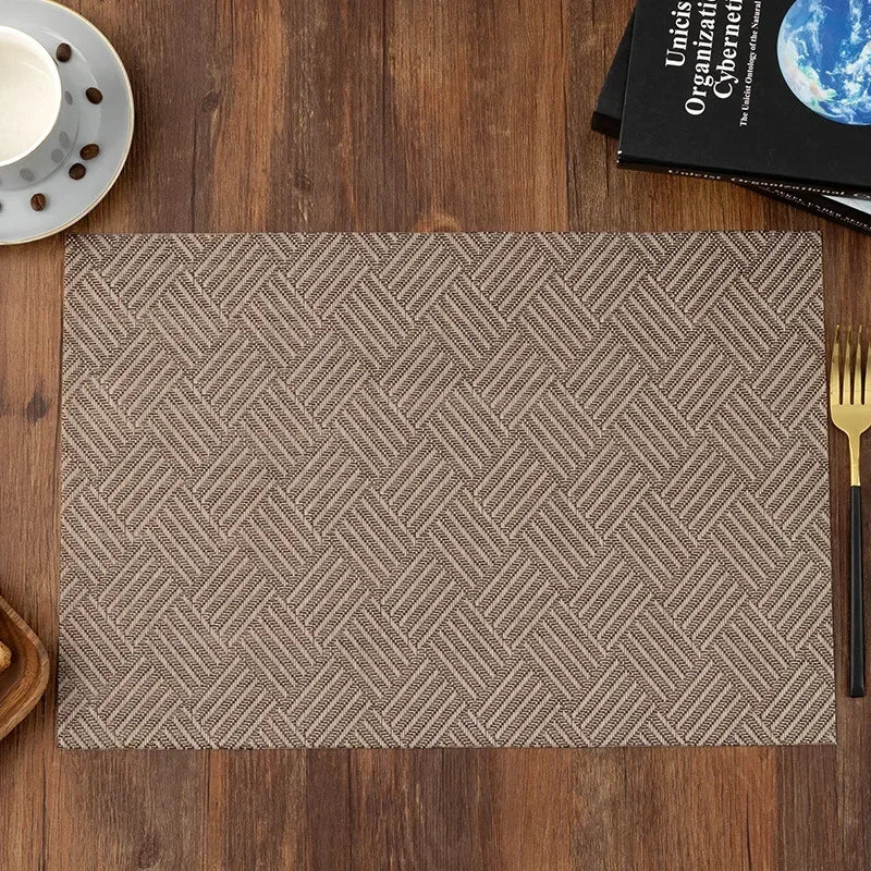 PVC Woven Placemats - Durable & Heat Resistant Dining Table Placemats