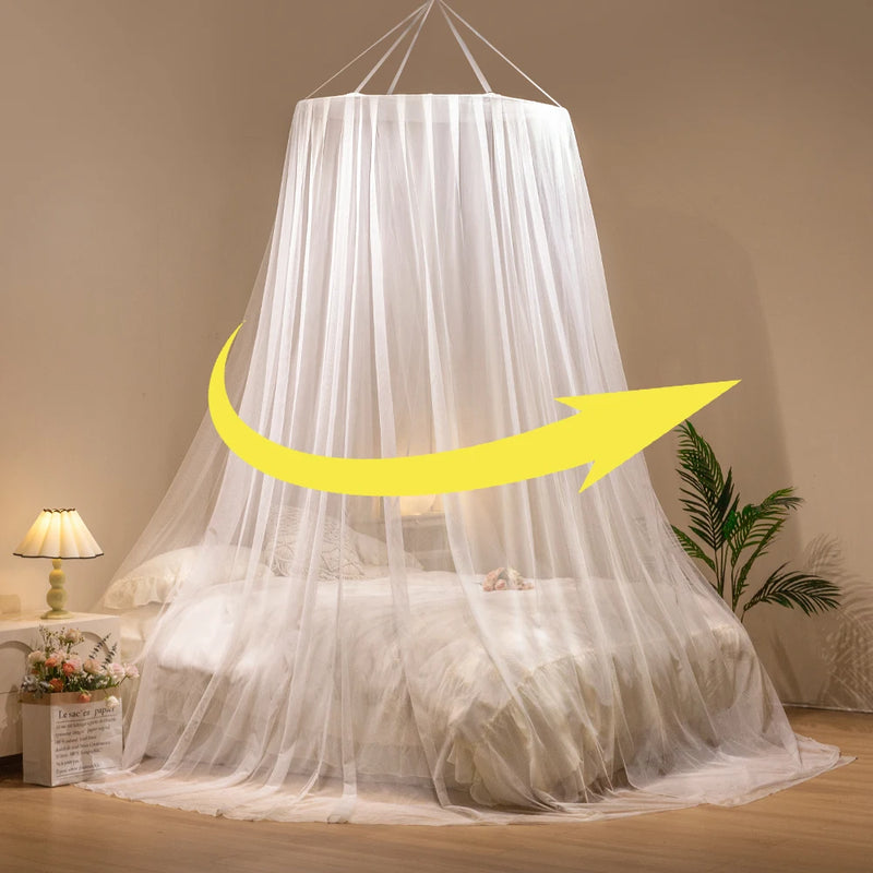 Mosquito Net Window for Double Bed Fabric Folding Tent Bed Curtain Extendable Anti Mosquito Tent