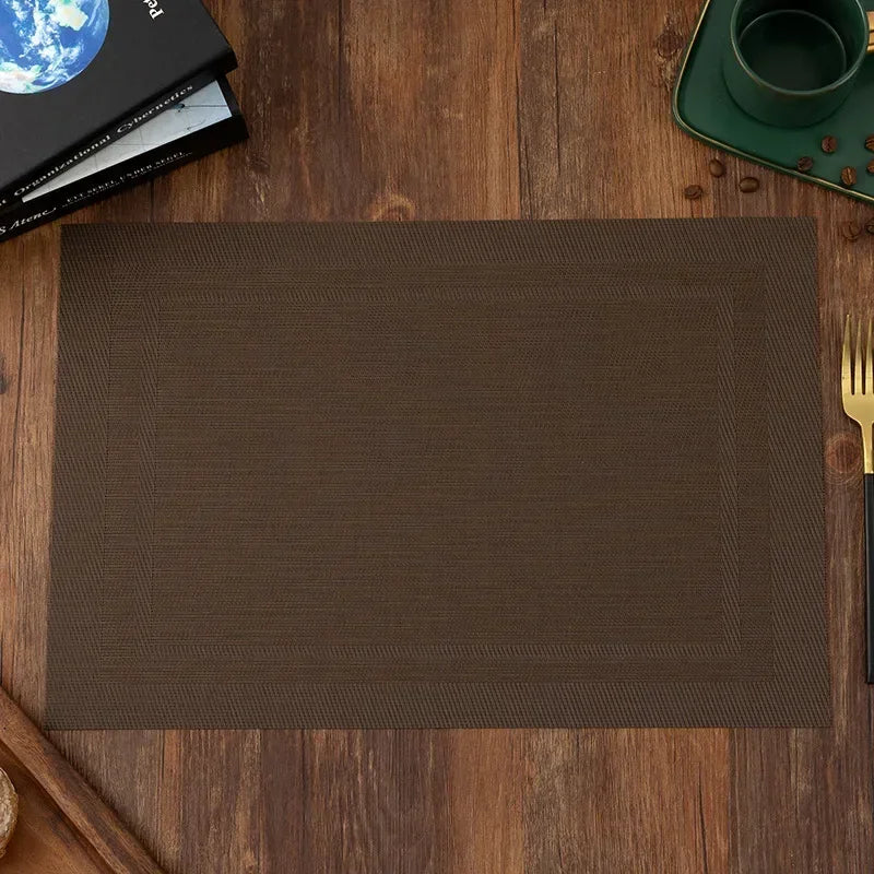 PVC Woven Placemats - Durable & Heat Resistant Dining Table Placemats