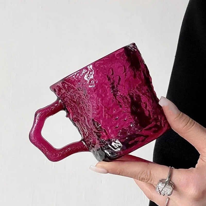 200ML Rose with Glacier Glass Water Mug