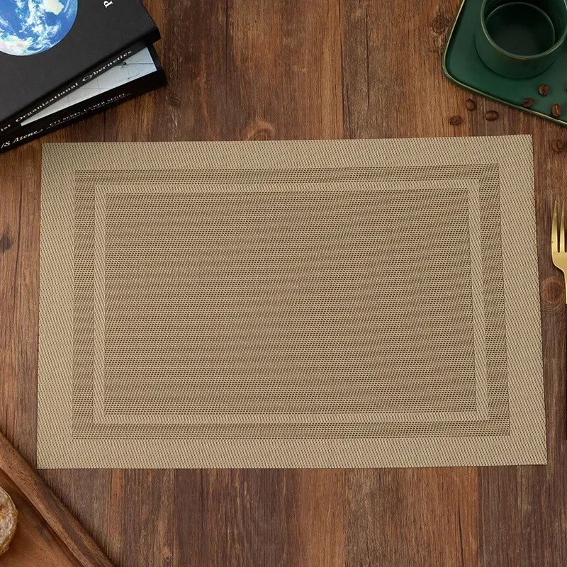 PVC Woven Placemats - Durable & Heat Resistant Dining Table Placemats