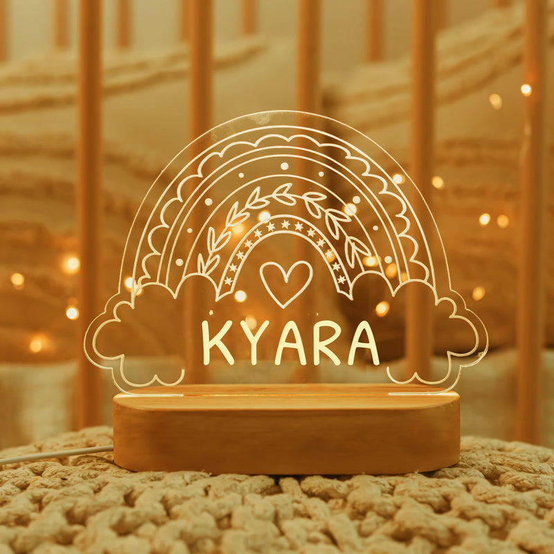 Custom Baby Kids USB Night Light - Personalized Name Lamp for Nursery & Home Decoration