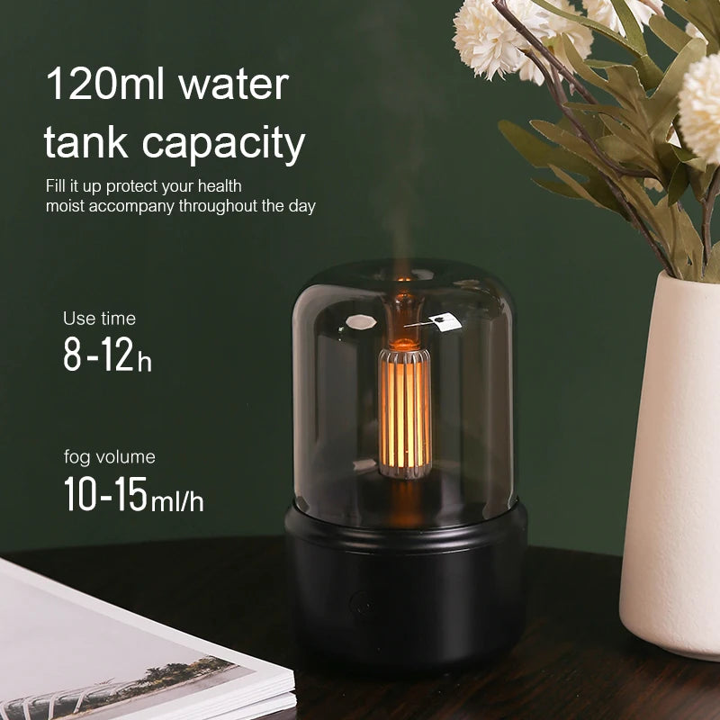 Portable Mini Aroma Diffuser - USB Air Humidifier & Essential Oil Night Light