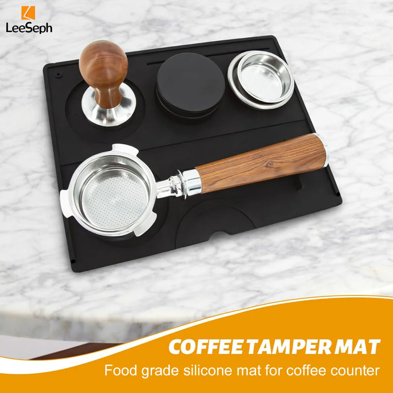 Espresso Tamping Mat – Silicone Non-Slip Coffee Press Cushion Tool for Home & Cafe