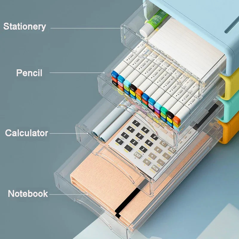 Storage Drawers Desk Organizer Document Sundries Holder Cosmetic Storage Box Cabinet Home Stackable