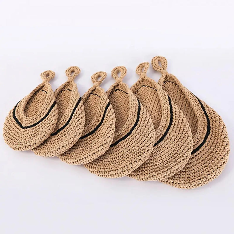 Woven Hanging Wall Basket Cotton Rope Knitted Rustic Jute Waterdrop Shape Fruits Vegetable Storage