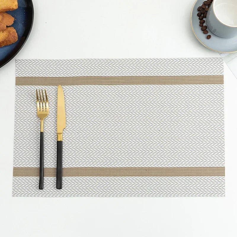 PVC Woven Placemats - Durable & Heat Resistant Dining Table Placemats