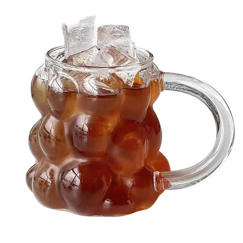 350ml Grapes Glass Coffee Mug – Stylish & Heat Resistant