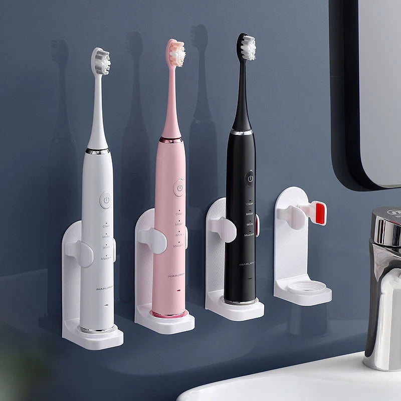 Adjustable Toothbrush Holder Electric Toothbrush Base Silicone Non-slip Wall Mount