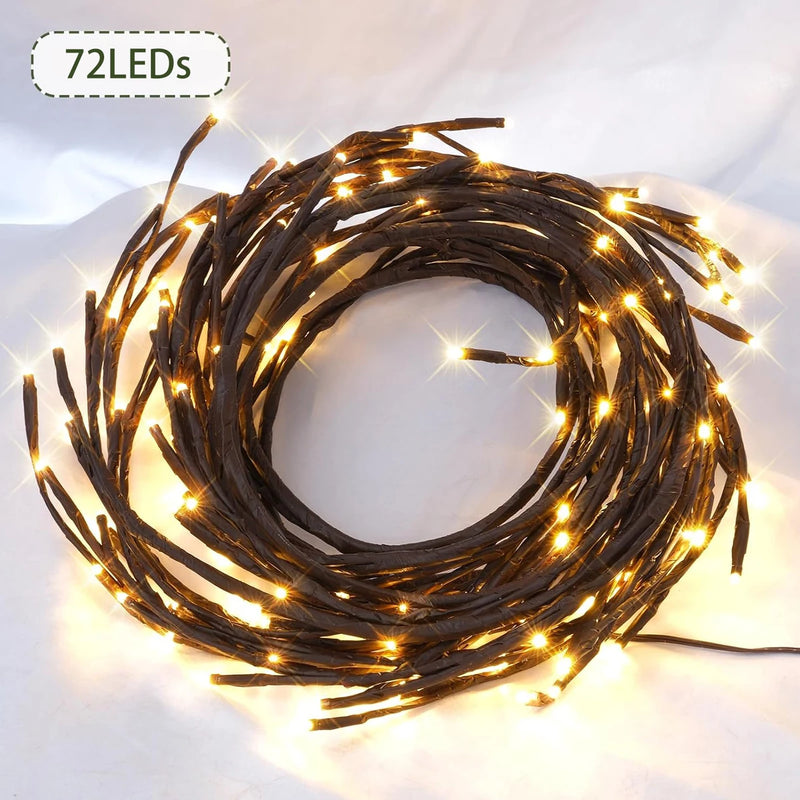 96-LED Tree Branch Lamp - Willow Vine DIY Atmosphere Light with 8 Lighting Modes