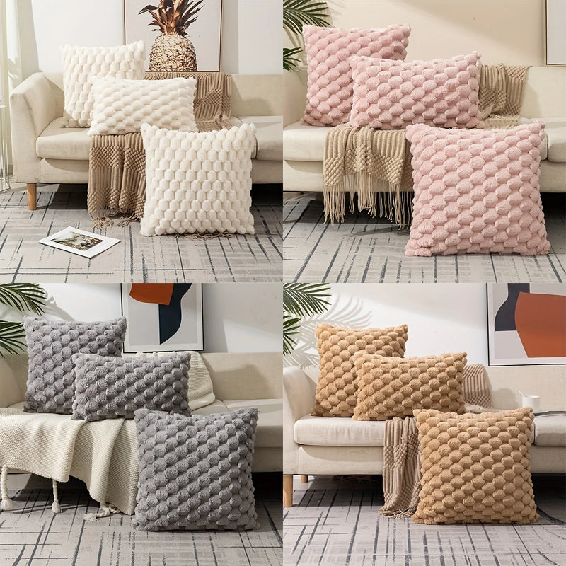 Cozy Cushion Covers for Living Room Knit Decorative Pillows for Sofa Soft Modern Throw Pillow