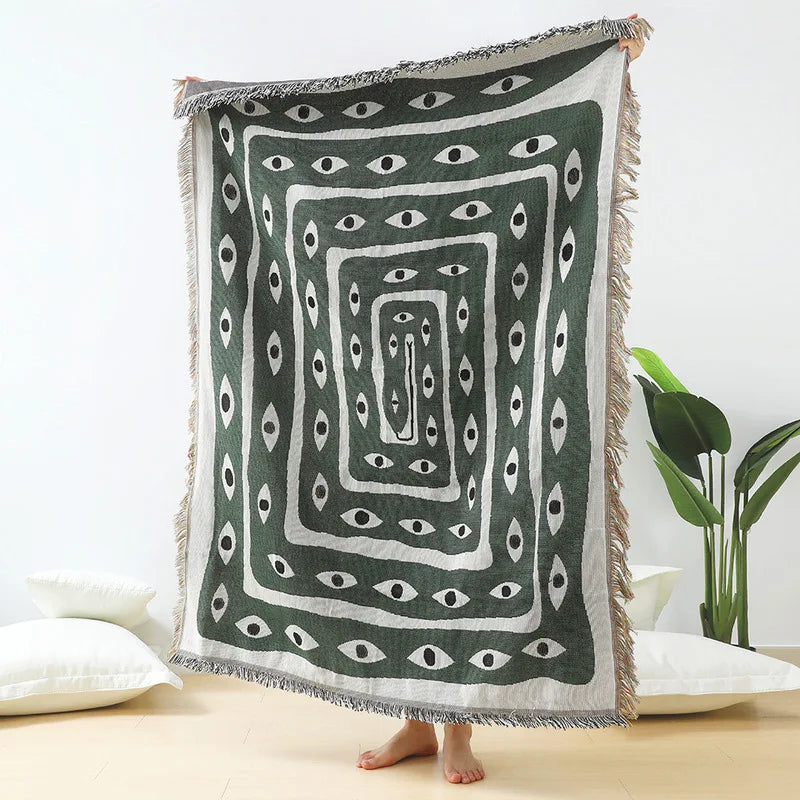 Textile City Ins Eye Snake Throw Blanket Home Decor Carpet Wall Hanging Outdoor Picnic 125x150cm