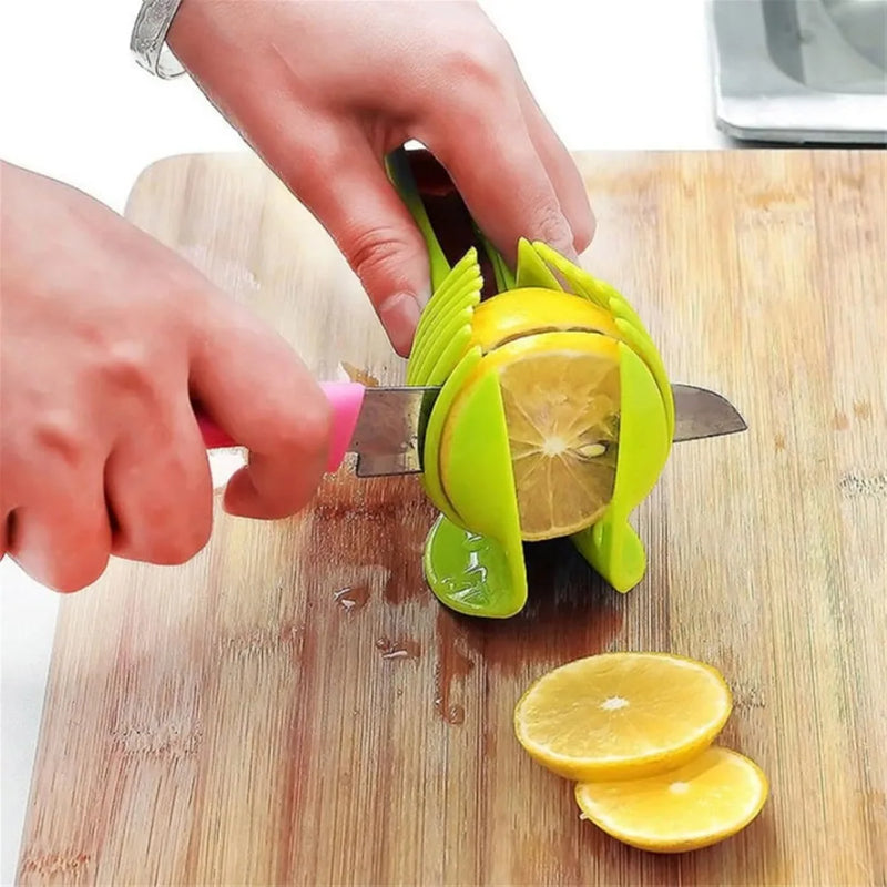 Vegetable Cutter Round Lemon Tomato Egg Slicing Tool Multipurpose Tongs Holder Handheld Slicer