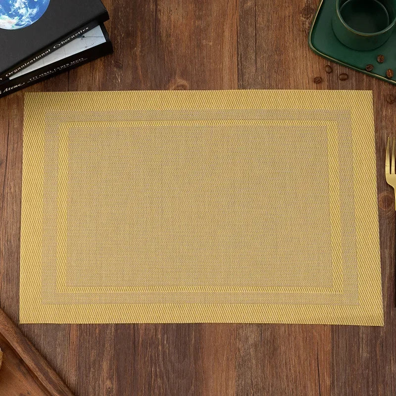 PVC Woven Placemats - Durable & Heat Resistant Dining Table Placemats