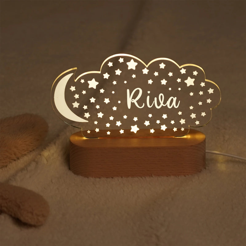 Custom Baby Kids USB Night Light - Personalized Name Lamp for Nursery & Home Decoration