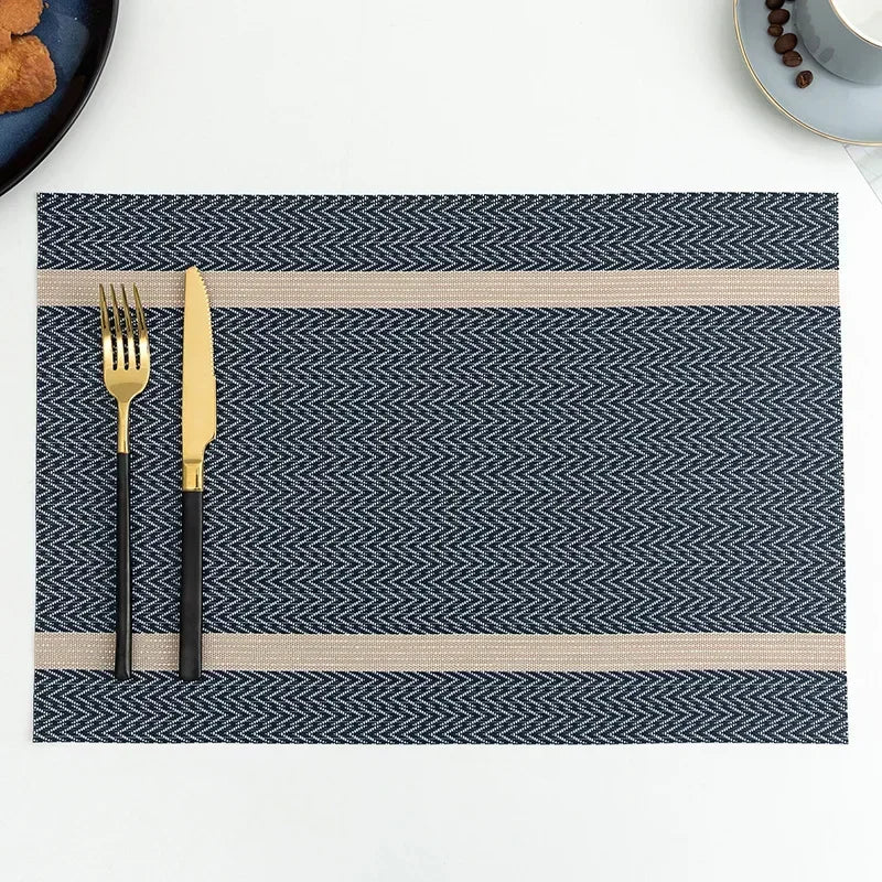 PVC Woven Placemats - Durable & Heat Resistant Dining Table Placemats