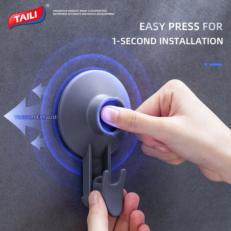 TAILI Wall Hook Vacuum Suction Cup – Multi-Purpose Hanging Hook for Kitchen & Bathroom