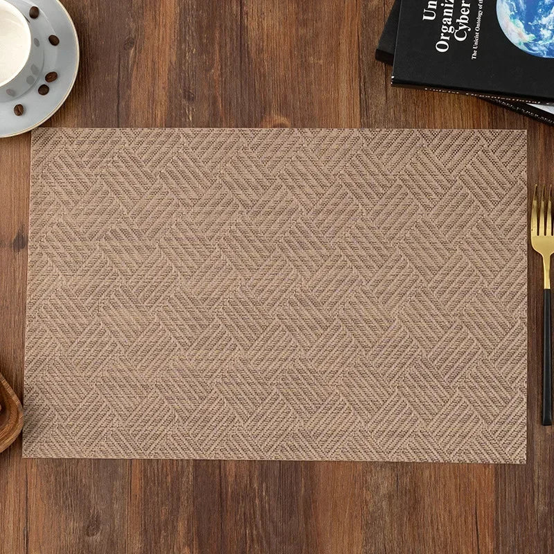 PVC Woven Placemats - Durable & Heat Resistant Dining Table Placemats