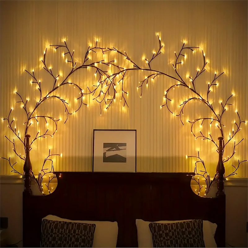 96-LED Tree Branch Lamp - Willow Vine DIY Atmosphere Light with 8 Lighting Modes