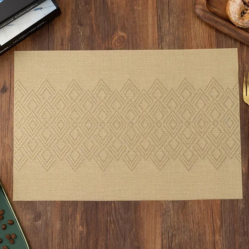 PVC Woven Placemats - Durable & Heat Resistant Dining Table Placemats