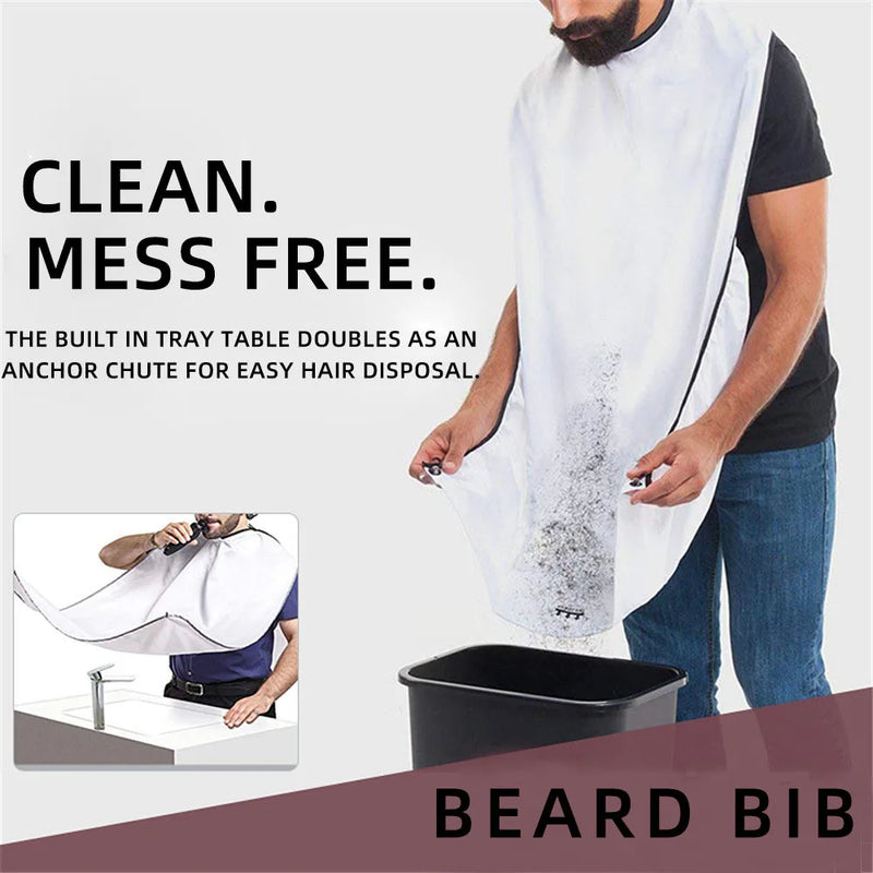 Male Shaving Apron Beard Catcher Cape Care Bib Face Shaved Hair Adult Shaver Cleaning Hairdresser