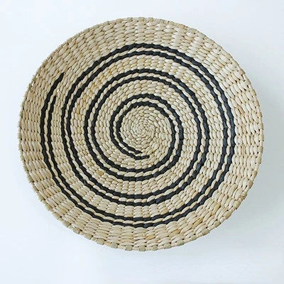 Creative Rattan and Grass Weaving Straw Bowl Wall Decoration