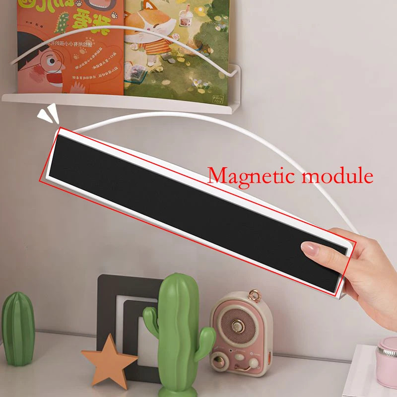 Wall Hanging Magnetic Bookshelf For Books, Bedroom Study Storage Rack, Magazine Newspaper Organizer